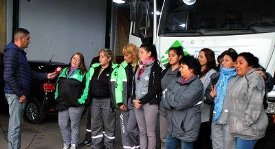 Miguel Forte reivindic� y celebr� la incorporaci�n de mujeres a la Recolecci�n de Residuos