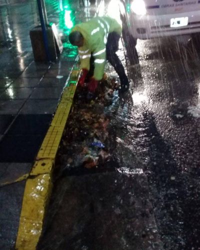Temporal: ardua tarea de OSSE en bocas de tormenta