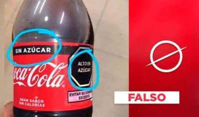 Coca-Cola Sin Azúcar no lleva octógono