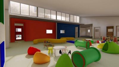 Avanzan en la construcci�n del primer jard�n maternal autosustentable de la Regi�n