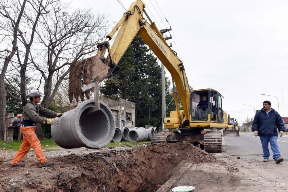 Encaran una obra hidrulica en San Carlos para mejorar la red de desages