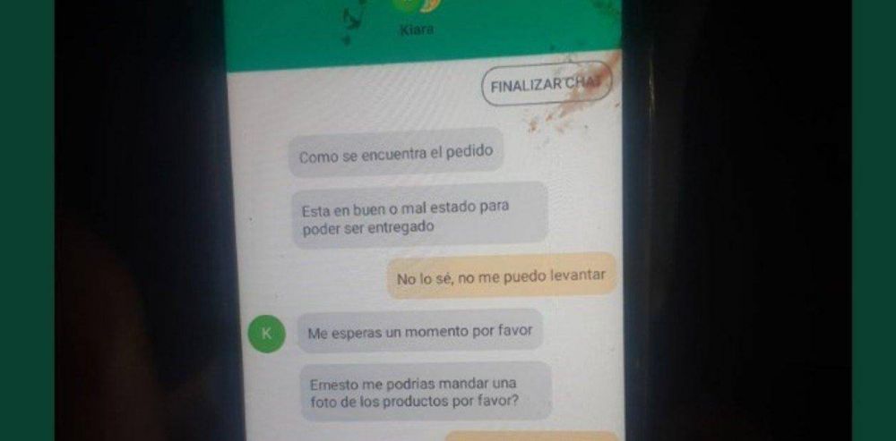 Cmo est el pedido?: el mensaje indignante que una empresa de delivery le envi a un repartidor tras ser atropellado