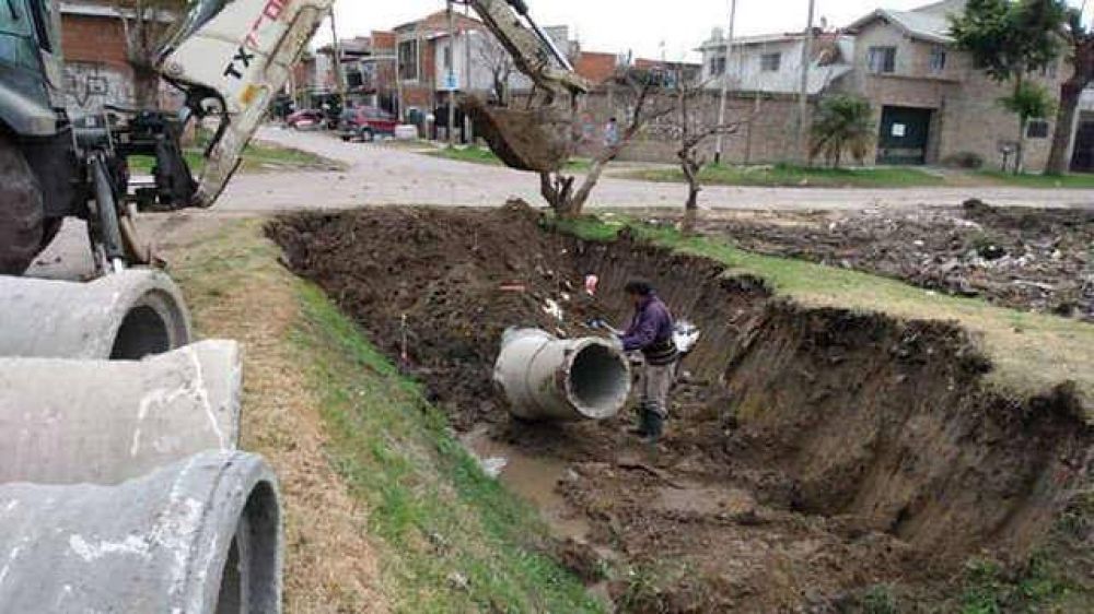Tigre contina con la inversin municipal en obras pluviales en Troncos del Talar 