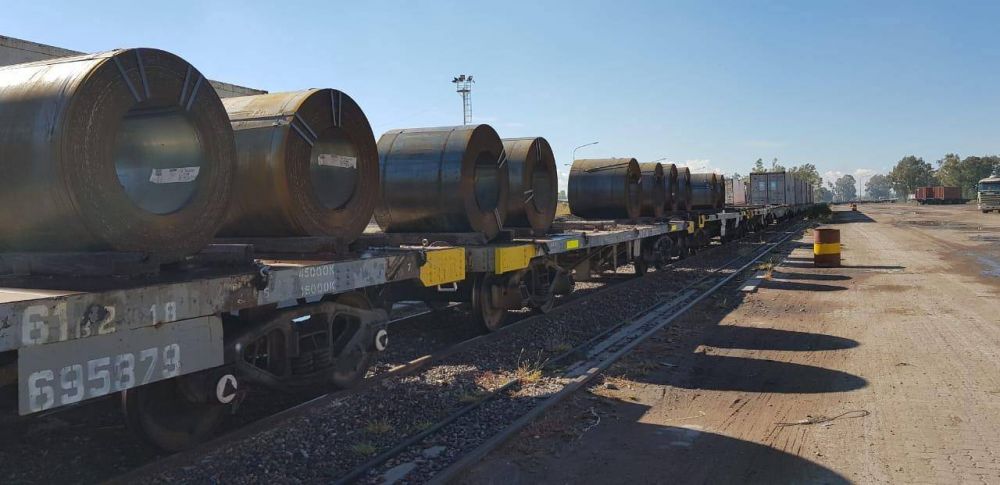 El San Martn Cargas volvi a transportar bobinas para exportar a Chile
