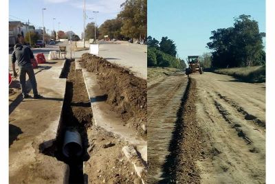 Contin�an las tareas de bacheo en hormig�n y mantenimiento de calles