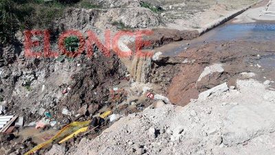 Volvi� a romperse uno de los ca�os m�s grandes de la red de agua potable