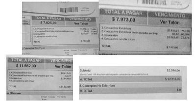 Vecinos de El Nihuil recibieron facturas de energ�a el�ctrica de entre 7 y 12 mil pesos