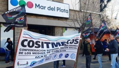 Manifestaci�n frente a Canal 8 y Canal 10