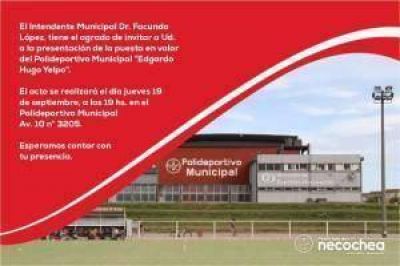 L�pez inaugura este jueves las remodelaciones ejecutadas en el Polideportivo Municipal