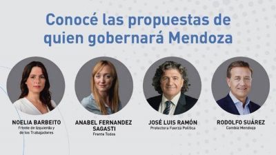 Mendoza: los candidatos a gobernador se miden en un debate en la previa de una elección que tiene en vilo a Mauricio Macri y Alberto Fernández
