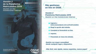 OSSE suma una nueva plataforma digital para gestionar tr�mites de matriculados