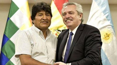 Alberto Fern�ndez con Evo Morales: 