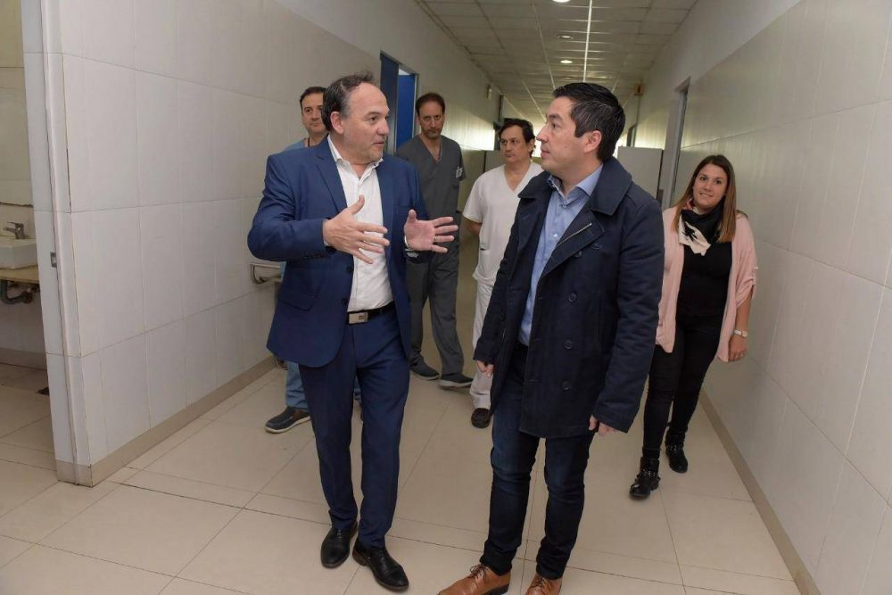 Leo Nardini recorri� las obras del Hospital de Trauma de Malvinas