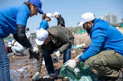 Se realiz� en Vicente L�pez una jornada de limpieza en la orilla del R�o de la Plata