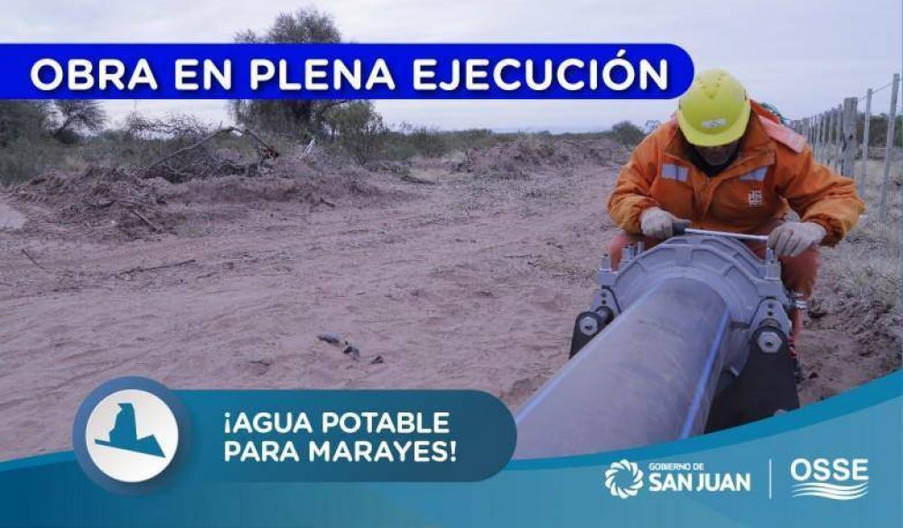 Est en marcha la obra de agua potable para La Planta - Marayes