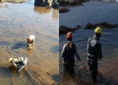 Misiones: sacan 90 kilos de metal de la Garganta del Diablo