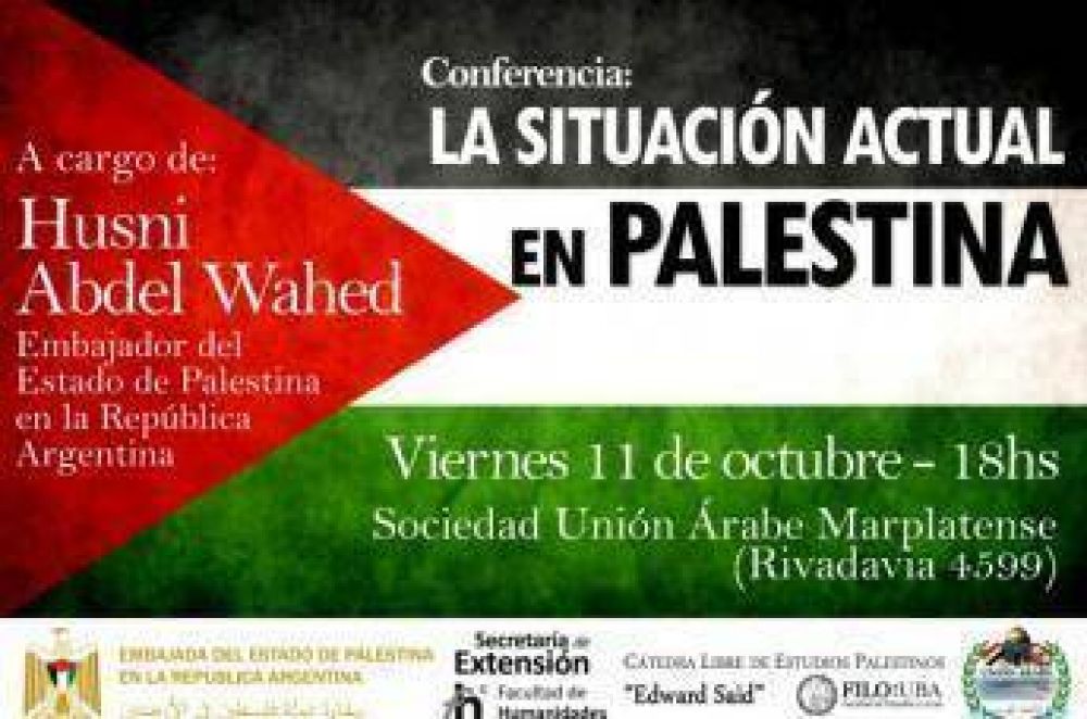 Conferencia en Mar del Plata del Embajador del Estado de Palestina