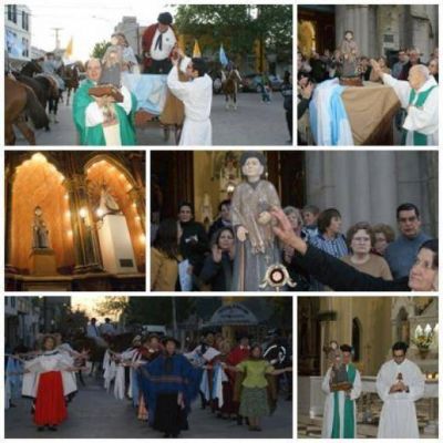 La imagen y una reliquia del Santo Cura Brochero, llegaron a la iglesia Nuestra Se�ora del Carmen