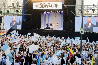 Macri ensay� su rol como jefe de la futura oposici�n