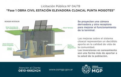 OSSE va a potenciar la Estación Elevadora Cloacal de Punta Mogotes