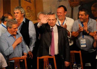 Alberto Fern�ndez en la CGT: reconocimiento a CFK, fuerte respaldo, convocatoria e inicio del acuerdo social