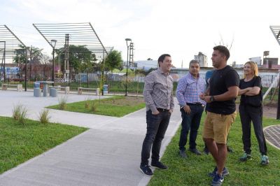 Nardini recorri� las nuevas obras en el centro de Los Polvorines