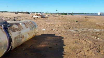 Los bancos de arena tambi�n est�n llenos de basura