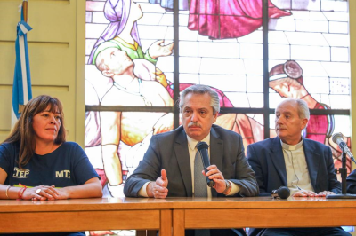 Alberto Fern�ndez apela a la Iglesia como garante del di�logo social