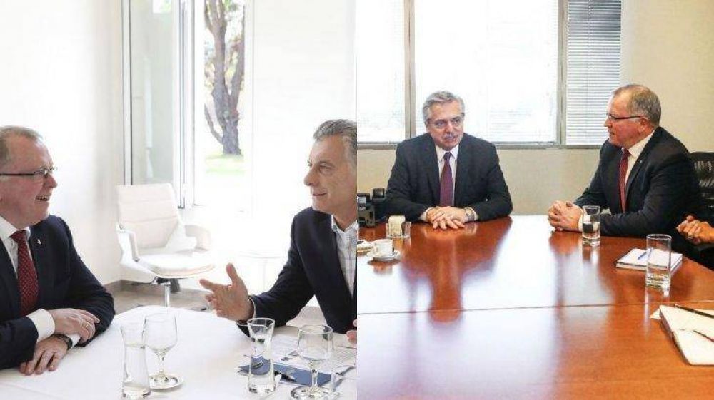 El CEO de Equinor, con Macri y con Fernndez