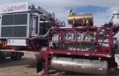 Latitud 45 prueba su nuevo equipamiento de fractura