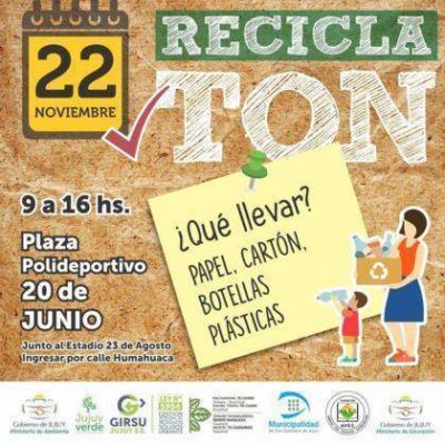 Recibir�n papel, cart�n y pl�stico para su reciclado en la 7ma RECICLAT�N