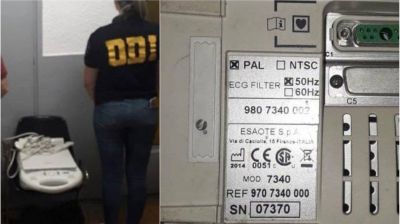 Recuperaron el ec�grafo robado al Hospital de Ni�os 