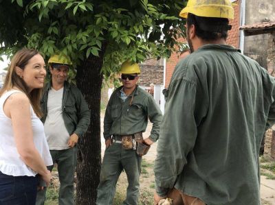 Vidal recorri� obras hidr�ulicas en La Matanza: �Son respuestas concretas que generan confianza�