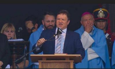 El Rabino Marcelo Polakoff fue el representante de la comunidad jud�a en el acto de la Bas�lica de Luj�n
