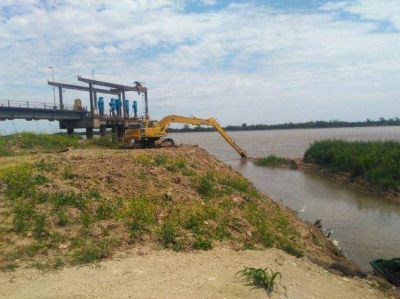 Trabajos en la Toma Nueva para mejorar la captaci�n de agua