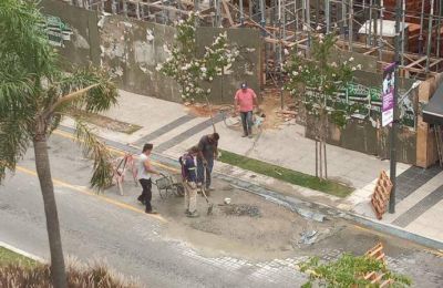 El Municipio clausur� una obra por arrojar cemento a la alcantarilla de la Rocca