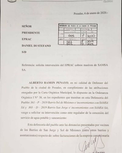 Piden suspender los cobros de SAMSA a vecinos que no usan el servicio