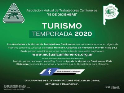 La Mutual de Camioneros presenta sus planes de turismo