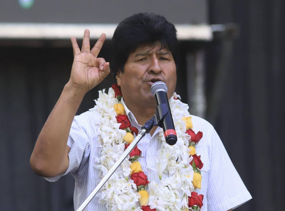 Menndez, Moyano y Yasky: los dirigentes que acompaaron a Evo Morales en Deportivo Espaol
