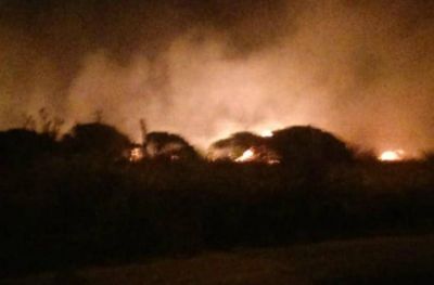 Se incendi� parte del predio de OSSE en Ruta 11