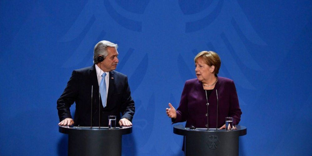 Empresarios, Merkel y una ayuda ante el FMI: el paso de Alberto por Berln