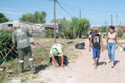 Quilmes: operativos de limpieza en Villa Luján y la Ribera