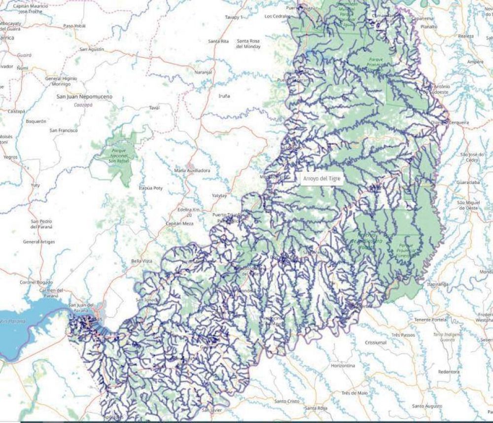 Difunden mapa hidrogrfico de Misiones en plataforma digital