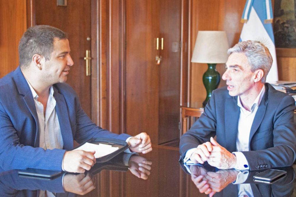 El Ministro de Transporte Mario Meoni recibi a Nicols Rodrguez Sa