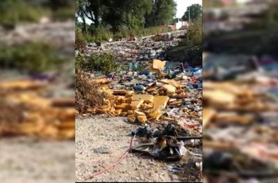 Denuncian estado de total abandono en el ingreso al club Urquiza