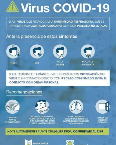 Malvinas Argentinas aplica el protocolo contra el virus COVID-19