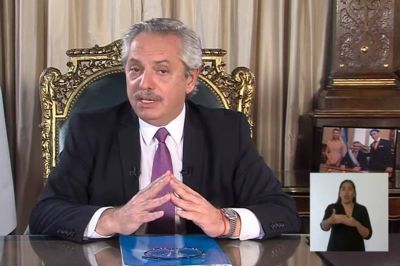 La intimidad de la primera cadena nacional, un mensaje que Alberto Fern�ndez grab� dos veces