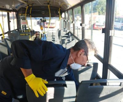 La Municipalidad comenz� con el control de desinfecci�n de colectivos