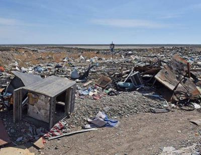 Cada vez hay m�s basura en la Ruta 1 en Rawson