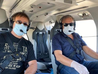 Suarez control� en helic�ptero el cumplimiento del aislamiento